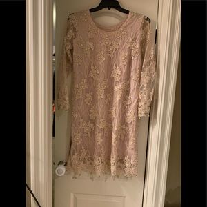 Fancy embroidered net shirt with trouser..